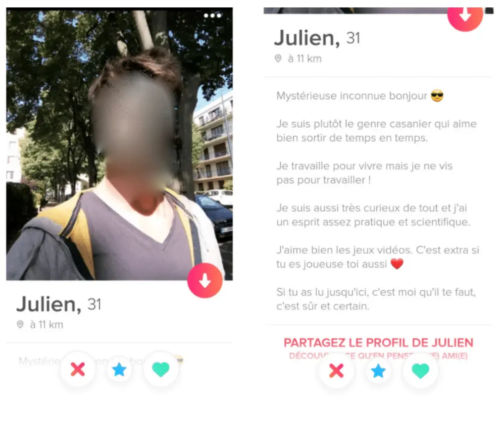 mauvais profil tinder adopte