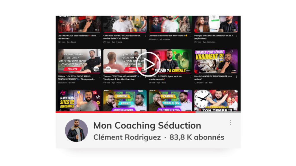 chaine youtube mon coaching seduction